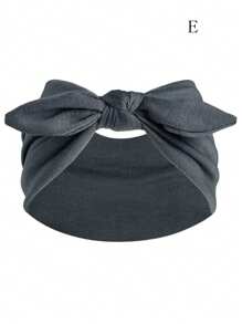 1pc Women's Bow Tie Rabbit Ear Headband, Boho Style Super Wide Cute Knotted Rabbit Ear Headband, Paisley Pattern, Elastic Solid Bow Hair Accessory, Suitable For Women, Yoga/Sports/Outdoor Activities, Solid Color Casual Polyester Fashion All Season (11 Color Options) Winter Scarf Women Soft Headband Women Hair Accessories Elegant Hair Band - Multicolor - View 17