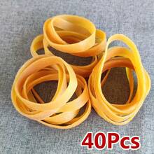 40 Uds. Banda de goma de gran tamaño de 6CM/2,4 pulgadas bandas de goma elásticas amarillas hogar cocina escuela Oficina anillo de goma suministros de embalaje 2PCC - 40 unidades - Ver 9
