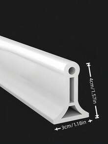 1/2 metros Perfil de ducha de silicona de 2m, cubierta para encimera de cocina, borde de bandeja de ducha, impermeabilización de ducha, impermeabilización de baño, junta de goma para mampara de ducha, tira decorativa para encimera de cocina