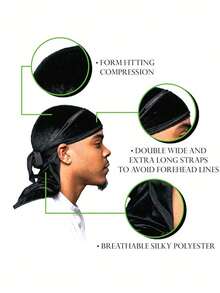 4 Packs Solid Color Velvet Durags With Ties - Pirate-Style Unisex Headwear For Outdoor Sports Pirate Hat Pirate Costume - 4Pcs - View 5