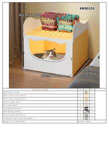4-Season Enclosed Cat Bed, Ventilated Cool For Summer, Suitable For Upper & Lower Bunk, Cat Villa - Multicolor - View 15
