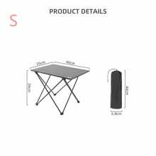 TARKA Masă pliabilă pentru camping în aer liber, petrecere, picnic, grătar, birou pliabil portabil, masă portabilă din aluminiu ultraușoară de înaltă rezistență - Negru - Vizualizare 11