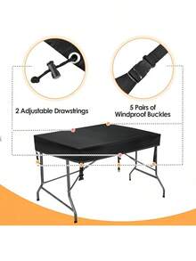 Rectangular Folding Table Cover - Waterproof Anti-UV Outdoor Table Covers - Outdoor Table Cover 96" L X 30" W X 6" H