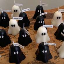 1 Stück Halloween Geist geformte duftende Kerze, handgemachtes duftendes Kerzendekoration, geeignet für Feste, Heimdekoration, Restaurants, Geburtstage, Partys, Badezimmer