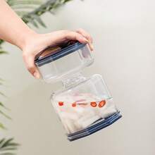 Airtight Canning Jar With Liquid Separator And Fork - 彩色 - 查看 4