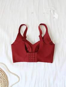 3pcs Women's Seamless Breathable Wireless Sports Bras - Full Coverage, Non-Slip, Lift & Support, Comfortable Fit With Ribbed Details, Nylon & Elastane Blend, Hand Wash - Elegant Solid Colors - 彩色 - 查看 3