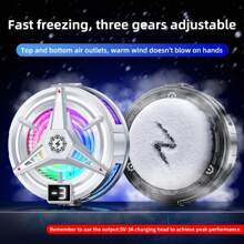 RGB手机散热器 - 便携式RGB手机散热风扇 | 磁吸式手机散热器，散热面积更大，适用于手机/平板电脑/iPad，轻巧便携