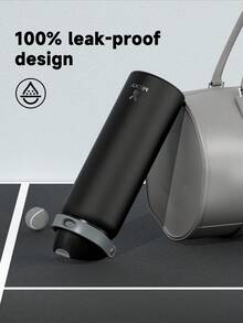 Meoky 32oz Vacuum Insulated Water Bottle with 2-in-1 Straw and Spout Lid, Insulated Cup, Keep Cold 24H, Leak-Proof, Fits in Car Cup Holder, Stainless Steel Tumbler for Sports, Travel, and School - 黑色 - 查看 6