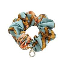 Korean Style Pearl Scrunchies - Fashion Floral Fabric Hair Ties Women - Korean Flower Accessoriesvalentine's Day RFC0 - 6-復古綠 - 查看 1
