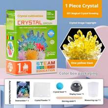 1件装晶体生长科学实验套装，趣味亲子互动实验道具，化学实验晶体生长原理，情商与智力发展，动手玩具 - 生日礼物、复活节礼物、万圣节礼物、圣诞节礼物，完美礼物之选