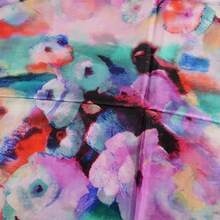 100% Mulberry Silk Scarf For Women Lightweight Long Scarves Beach Wraps Cover Up -Travel Photography Scarfhalloween - 紫色粉紅色 - 查看 11