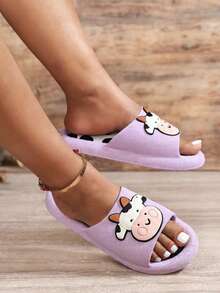 Women Flat Sandals - Purple - View 3