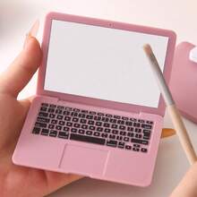1pc Creative Portable Mini Computer Mirror Foldable Laptop Shape Makeup Mirror Pocket Mirror Beauty Makeup Mirrors