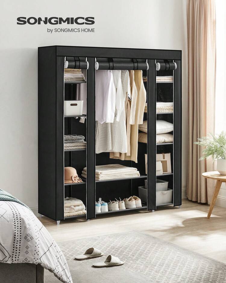 SONGMICS 59 X 17.7 X 69 Inches Clothes Storage Organizer, Portable