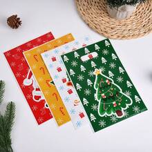 12pcs Christmas Gift Bags, OPP Cartoon Santa Claus Printed Party Gift Bags (Random Style) Christmas Christmas Decorations Christmas Pajamas Christmas Gifts Christmas Decor