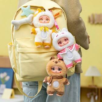 可爱卡通变形水豚、小猫、小狗树脂小雕像毛绒玩偶包包吊坠装饰，新年圣诞节节日礼物，生日礼物，硬质树脂内饰