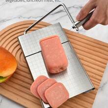 6-Piece Set (Including 5 Cutting Lines) Cheese Slicer, Stainless Steel Wire Adjustable Thick Cutter, Ham And Cheese Slicer, Metal Cheese Slicer With Ergonomic Handle, Suitable For Block Cheese Metal Cheese Slicer, Kitchen Supplies - Multicolor - View 7