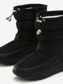 Cozy Winter Snow Boots For Women, Casual Travel - Black - View 5