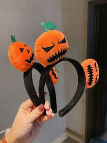 1 件万圣节南瓜怪物头带，可爱有趣的派对卡通发饰 - 彩色 - 查看 6