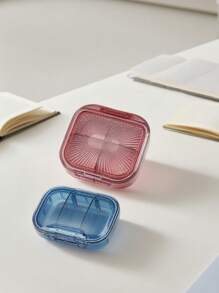 Portable Weekly Pill Box Large Size Waterproof Airtight Medicine Storage Case For Daily Morning, Noon And Night, Compact