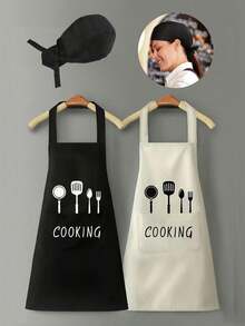 女士围裙，带口袋的厨房围裙，包括手巾口袋，防水，可用于烹饪和烘焙 - 彩色 - 查看 5