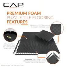 CAP Barbell 1Pack Of Exercise Puzzle Mats 24"X24" X 3 4" Tatami PatternBlue