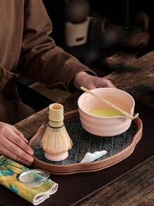 1 件 500ml 手工复古螺纹抹茶碗,精致耐用,方便携带和使用的日式茶道碗,适用于商务会议、艺术欣赏、旅行、休闲等场合 - 彩色 - 查看 3