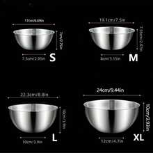 304 Stainless Steel Salad Mixing Bowl, Kitchen Mixing Bowl, Kitchen Baking Egg Beating Cooking Tools, Multiple Sizes Stackable Storage, Kitchen, Christmas Gifts - Multicolor - View 11