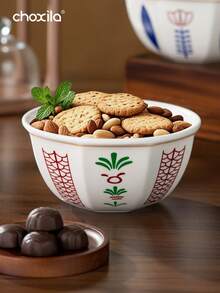 choxila 1个中东风格甜点碗/杯，郁金香或椰子树图案，可用作茶几上的零食和水果托盘，高品质托盘，适合家庭聚会、下午茶、卧室、客厅和酒店使用。 - 甜點碗 - 查看 3