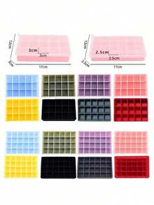 2 bucăți de matriță pentru cuburi de gheață, matriță din silicon pentru cuburi de gheață, cutie de gheață pentru frigider de mare capacitate, pătrată, fabricare convenabilă de gheață, ambalaj sigilat cu capac, potrivit pentru mâncarea pentru bebeluși, accesorii de bucătărie