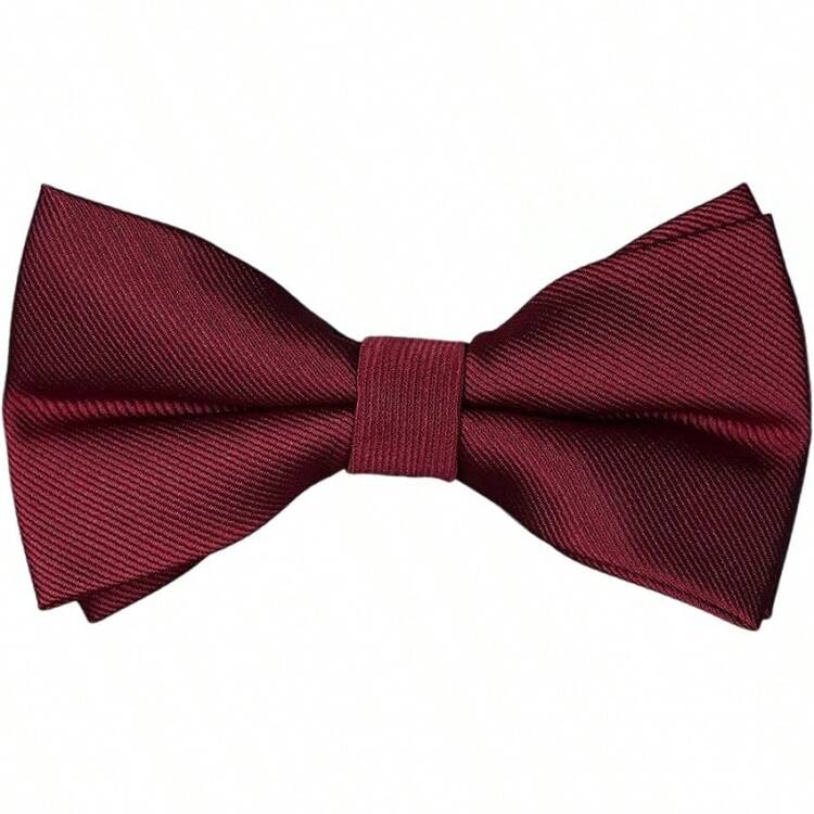 Pre-Tied Bow Ties, Formal Solid Tuxedo Bowties, Toddlers, Boys And Youths, Adults, 3 Sizes - 38 Apple Red - View 1