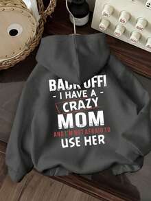 Tween Boys Graphic Print Thermal Lined Hoodie Sweatshirt, Warm & Comfortable For Autumn/Winter