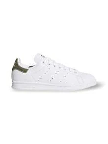 Stan Smith 女款运动鞋，皮革鞋面，金属后跟提环，OrthoLite® 鞋垫，标志性鞋舌标签 EE8836 - 白色/金色金屬色 - 查看 2