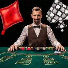 Casino Dice & Playing Cards Balloons Decorations, Casino Theme Birthday Party Decorations, Poker Party Decorations, Casino Night Las Vegas Theme Party Decorations