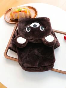 1件寵物衣服 狗狗貓咪小狗幼犬可愛風秋冬保暖舒適防風防寒彩虹熊造型服裝－棕色 - 棕色 - 查看 5