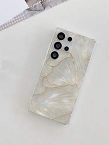 1pc Minimalist Shell & Marble Pattern Transparent Soft TPU Phone Case, Anti-Scratch Anti-Fingerprint Protective Cover With Camera Lens Protection, Compatible With Apple, Nothing, Pixel, INFINIX, Redmi - Multicolor - View 2