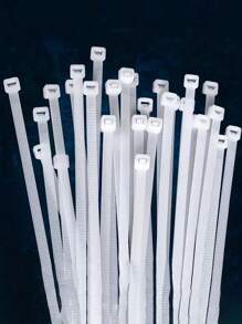 Paquete de 100 bridas de cable negro y blanco, resistencia a la tracción de 40 libras, bridas de cable de nailon, bridas de cable de plástico autoblocantes, bridas de cable para atado, bridas de cable de nailon autoblocantes, bridas de cable, bridas de sellado multiusos, alta resistencia, irrompibles, clasificación de cables, almacenamiento y fijación, uso doméstico en interiores y exteriores, electrodomésticos, embalaje exprés, mudanzas, electricistas, centros comerciales, hogares, proveedores mayoristas de bridas de cable de ingeniería