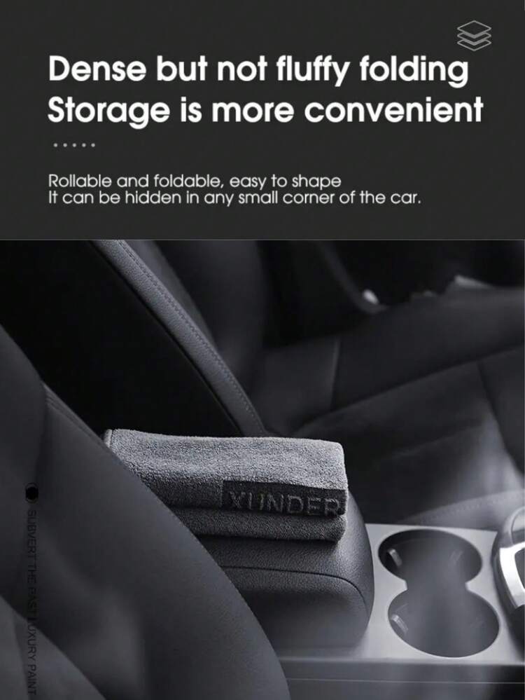 Professional Car Wash Towel, Super Soft Microfiber Double-Sided Car Wash Cloth, Strong Water Absorption, No Shedding, Thickened Design, Car Care Detail Cleaning Cloth, Absorbent Wiping Cloth, Car Cleaning Cloth - Gray (30x30cm, 40x40cm, 35x75cm), Auto Accessories - Multicolor - View 4