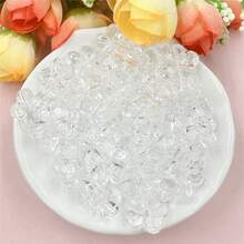 50/100Pcs 14mm Multicolor Spacer Loose Beads With Hole Flower Shape Handmade Material - 白色 - 查看 3