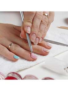 Accessori per manicure fai-da-te: Solvente per rimozione smalto gel, Spingicuticole in acciaio inossidabile per rimuovere la pelle morta