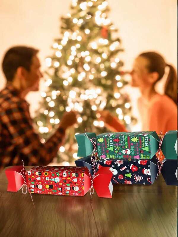 5pcs, Holiday Candy Box Set-Suitable For Halloween And Christmas, Creative Gift Wrap, Cute Party Gift Container,The Style Is Random Christmas Christmas Decorations Christmas Pajamas Christmas Gifts Christmas Decor