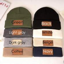 Personalize Baby Beanie,Newborn Baby Beanie Hat Infant Beanie With Name,Baby Shower Gift,Baby Hat With Name Patch,Unisex Baby Hats For Baby