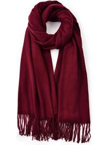 Bufandas para Mujeres, Bufanda de Invierno, Chales y Envolturas Clásicas de Pashmina, Bufandas con Sensación de Cachemira para Mujeres, Bufandas Largas - Crema blanca - Ver 8