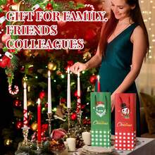 5 pachete de 10 pungi cadou pentru sticle de vin de Crăciun, 5 modele, inclusiv Moș Crăciun, ren, brad de Crăciun, om de zăpadă, acadea, pungi cadou pentru sticle de vin de sărbători, aprovizionare vrac, pentru ambalarea sticlelor de vin de Crăciun.