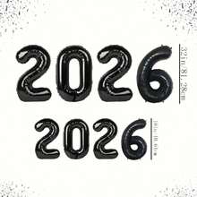 Zestaw 4 balonów foliowych z cyframi 2026, 32 cale, 2026, dekoracje imprezowe, idealne na przyjęcia urodzinowe, spotkania, rocznice, święta, imprezy plenerowe, tworzenie atmosfery, tło do zdjęć