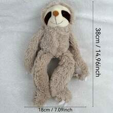 1个38厘米/14.96英寸树懒窗帘绑带玩偶，森林动物卡通毛绒窗帘绳绑带，柔软毛绒树懒玩偶家居装饰派对摆件，毛绒玩偶礼物，房间装饰，节日装饰 - 灰色 - 查看 4