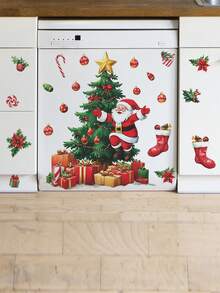 1 قطعة صندوق هدايا حلوى سانتا كلوز شجرة عيد الميلاد ملصق ديكور الثلاجة والجدران - لاصق ذاتي من مادة البي في سي، ديكور عيد الميلاد المعاصر للغرفة المعيشة والنوم - ملصق حفلة عيد الميلاد المثالي، ديكور المنزل في عيد الميلاد | تصميم عيد الميلاد المعاصر | مادة البي في سي، ديكورات عيد الميلاد المنزلية ديكورات عيد الميلاد ملصقات ملصقات الحائط ديكور الغرفة ديكور الحائط - متعدد الألوان - مشاهدة 6