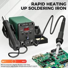 ILIBILIB 700W 2 In 1 Hot Air Gun Soldering Iron Kitwith LED Digital Display, Fast Heating To 500°C (932°F), Auto Sleep Mode, °C/°F Conversion, Heavy-Duty Construction - For Electronics Repair, PCB, DIY Projects - UK Plug(220-240V) - View 6