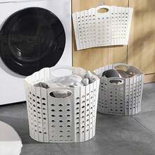 Foldable Laundry Basket With Handles, Large Capacity Clothes And Plush Toy Storage Bin, Dirty Clothes Storage Box, Space-Saving Laundry Baskets With Handles, Wall Hanging Clothes Storage Container - Multicolor - View 2