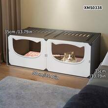 4-Season Enclosed Cat Bed, Ventilated Cool For Summer, Suitable For Upper & Lower Bunk, Cat Villa - Multicolor - View 5